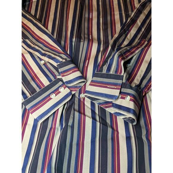 Paul Fredrick Vintage 90s striped button down 100% cotton size XXL - Picture 11 of 11